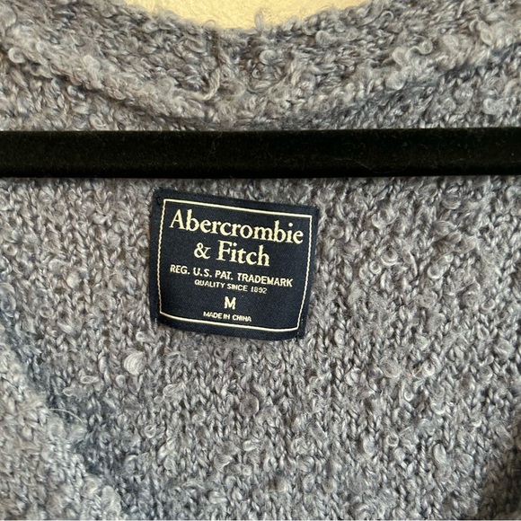 Abercrombie & Fitch- Cozy Boucle Blue/Gray Women's Sweater - Picture 2 of 6